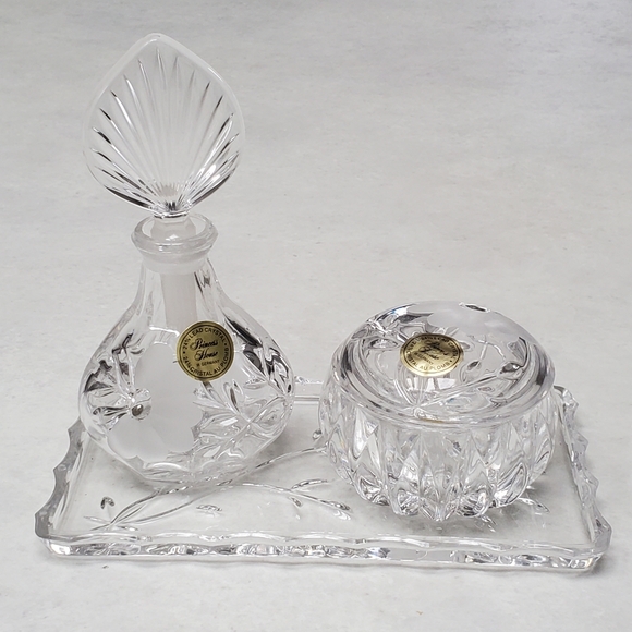 Princess House 24% Lead Crystal Vanity Set Vintage from West Germany - Picture 15 of 15